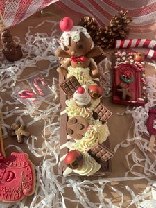 Festive Brownie Yule Log