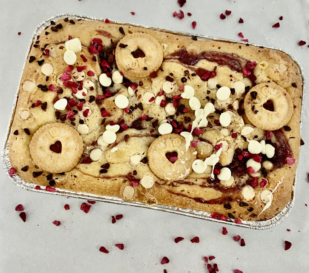 Raspberry Jam Blondie Tray